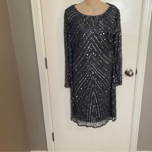 Beautiful, panta gray dress sequence, size 12
